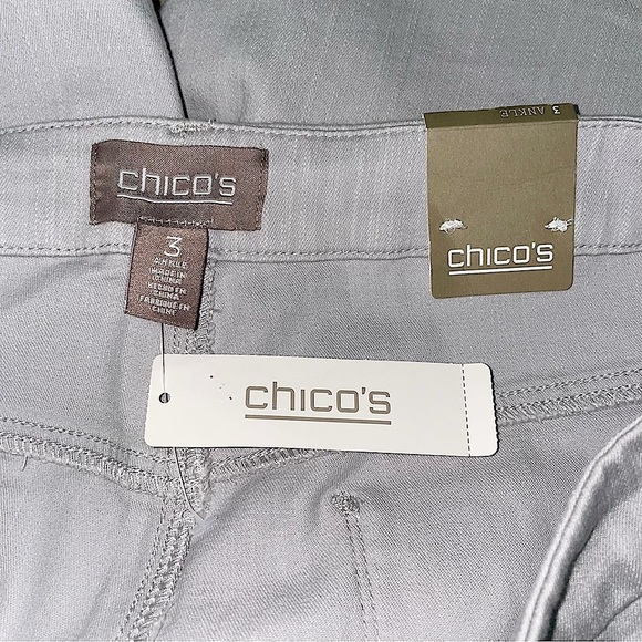 Chico's Ankle Denim Girlfriend Jean Moonlight Gray - Picture 7 of 13